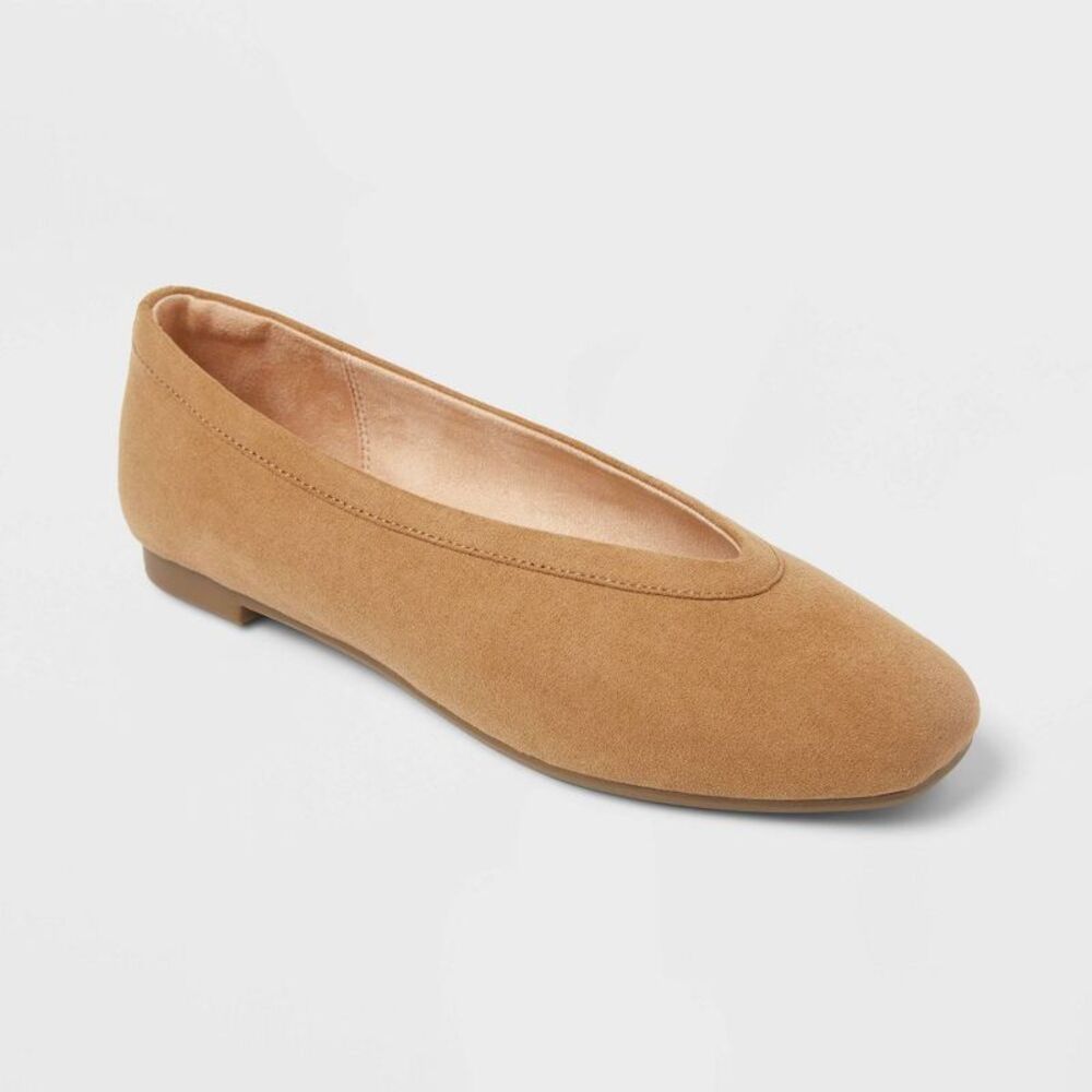 Women’s Neve Shoes with Memory Foam Insole - A New Day Khaki 8.5